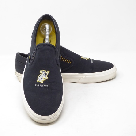 Vans x Harry Potter Hufflepuff Slip On Shoes Mens US 10.5 Sneakers Black Canvas - Picture 1 of 10